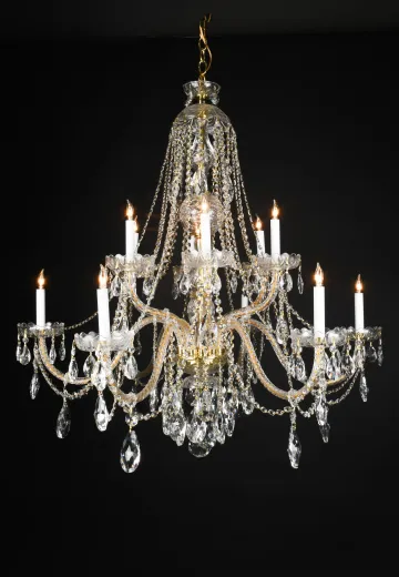 Twelve Light Crystal Chandelier