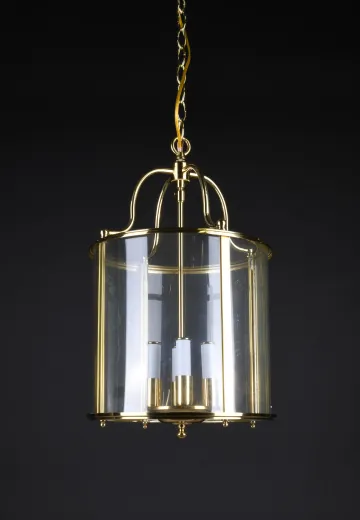 Brass Four Candle Hanging Lantern