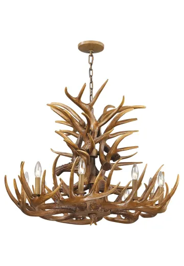 Nine Light Antler Chandelier