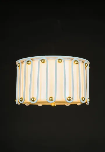 White Glass Modern Flush Mount Fixture