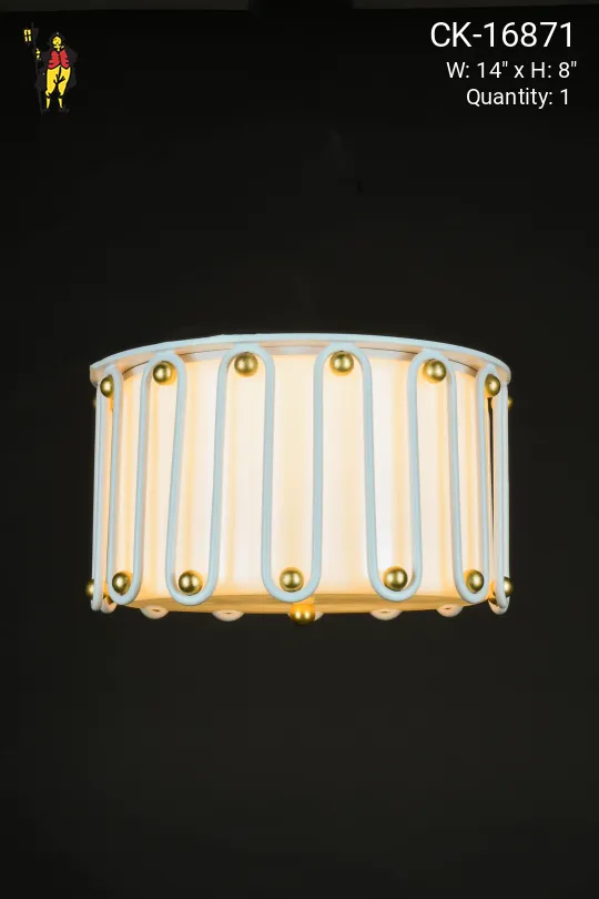 White Glass Modern Flush Mount Fixture