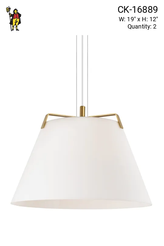 19" Modern Glass Hanging Pendant