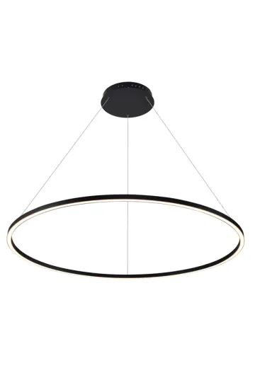 Black Circular Ring LED Hanging Fixture