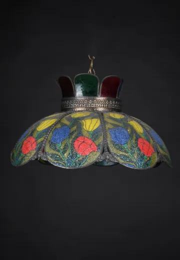 Floral Decorative Glass Hanging Fixture