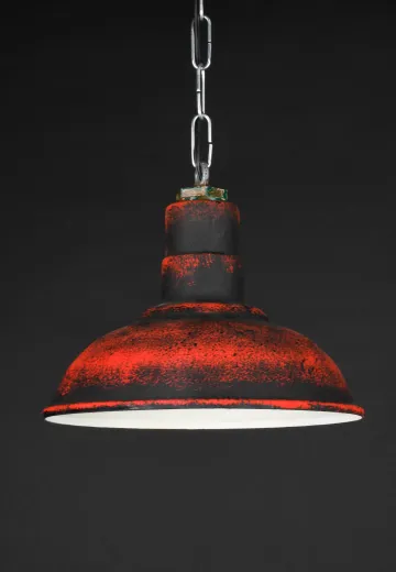 12" Black & Red Distressed Hanging RLM
