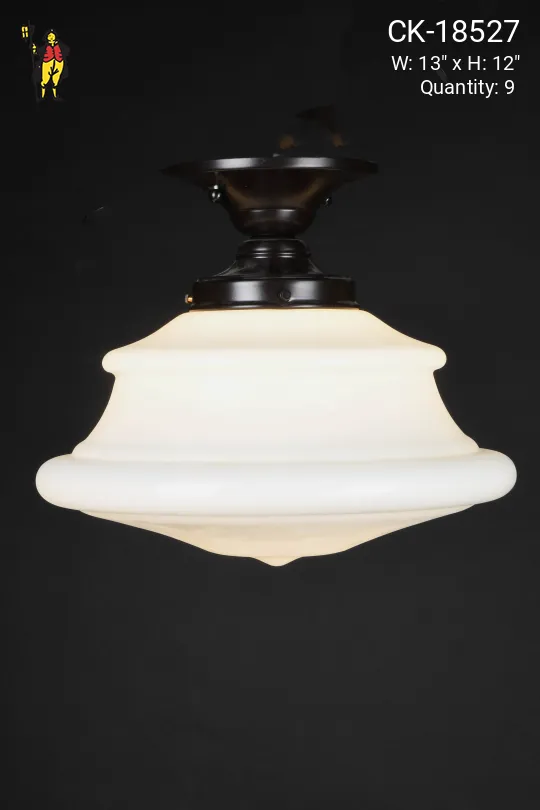 Semi Flush Mount Glass Schoolhouse Globe (Also Available Hanging)