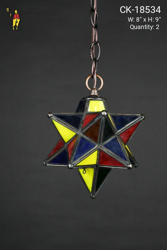 Small Multicolor Glass Star Pendant