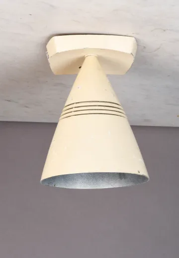 Metal Mid Century Conical Flush Mount Spotlight Fixture