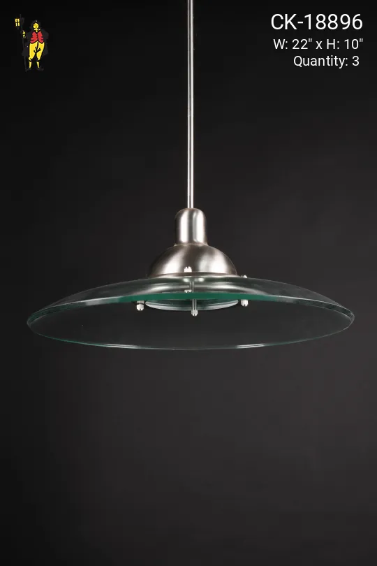 22" Glass Hanging Reflector Pendant