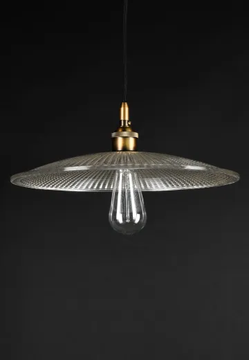 Glass Halophane Reflector Pendant