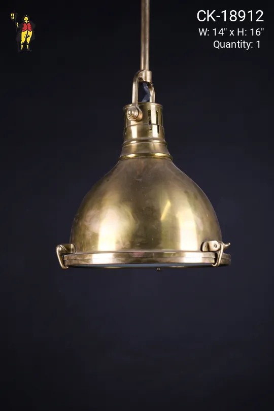 Brass Hanging Dome Pendant