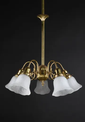 Brass Five Light Pendant