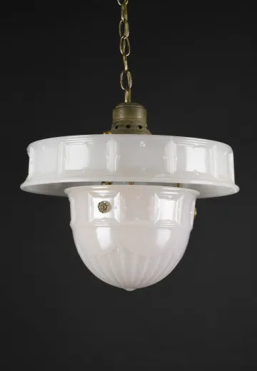 Two Tiered Federal Hanging Glass Bowl