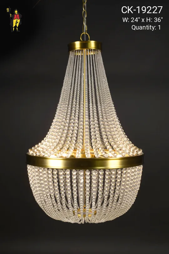 Modern Crystal Basket Chandelier