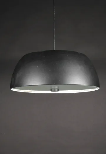 Modern Black Hanging Pendant w/Glass Diffuser