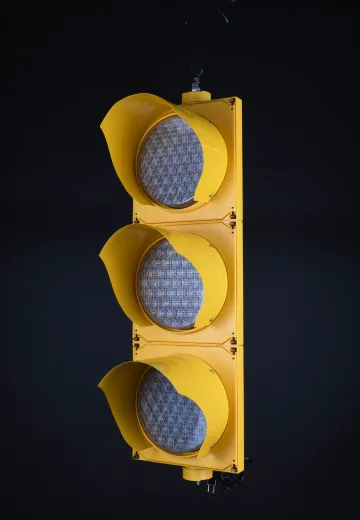 *LED* Yellow Three Light Traffic Light (Also Available as Wall Mounted)