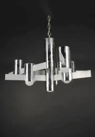 Chrome Mid Century Hanging Fixture