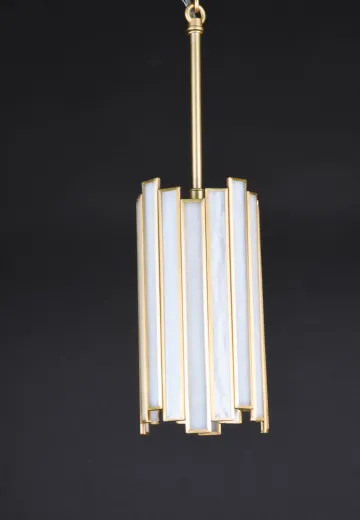 Brass & Glass Small Hanging Pendant