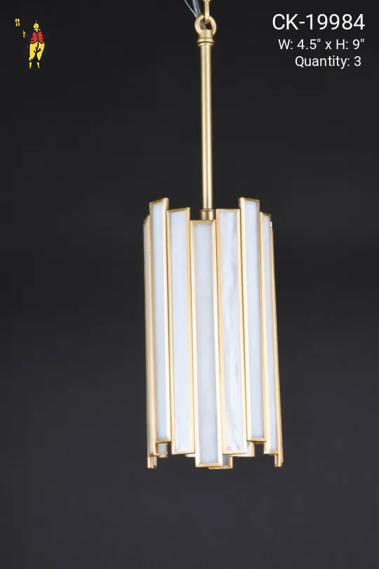 Brass & Glass Small Hanging Pendant
