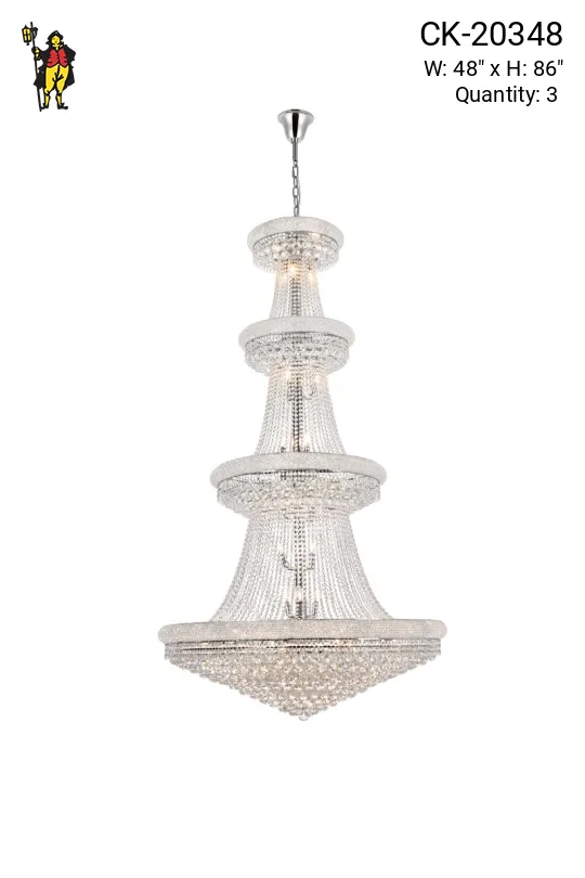 42 Light Multi Tiered Crystal Chandelier