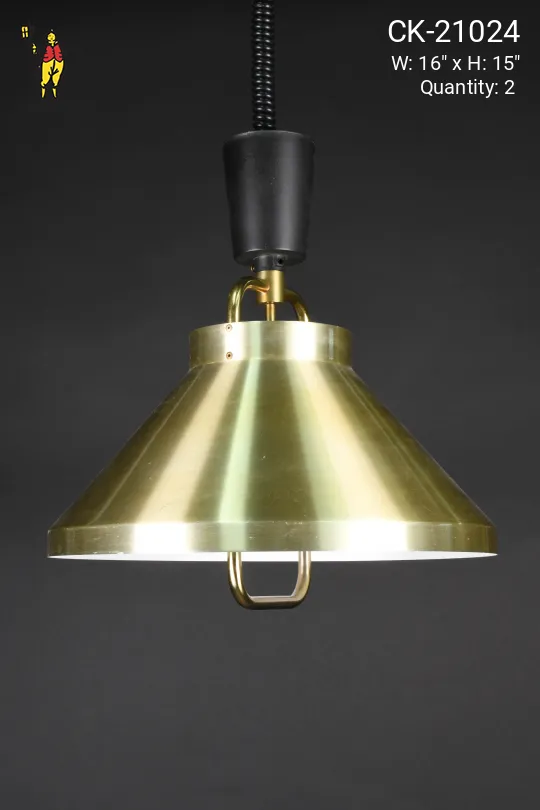 Modern Brass Pull Down Reflector Pendant