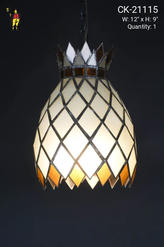 Art Glass "Pineapple" Hanging Pendant