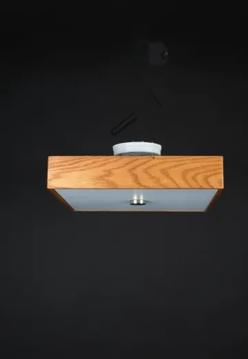 Wooden Square Flush Mount Fixture