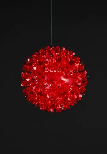 6" Red Hanging Holiday Globe