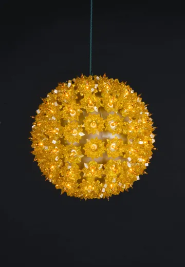 6" Gold Hanging Holiday Globe