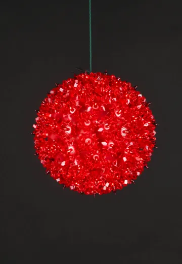 7" Red Hanging Holiday Globe