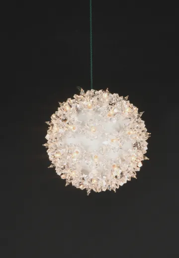 5" White Clear Light Holiday Globe