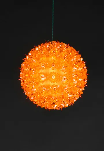 7" Amber Light Holiday Globe