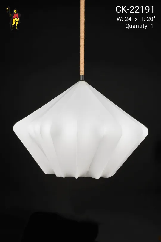 Modern White Hanging Bubble Pendant (On 30" Stem)
