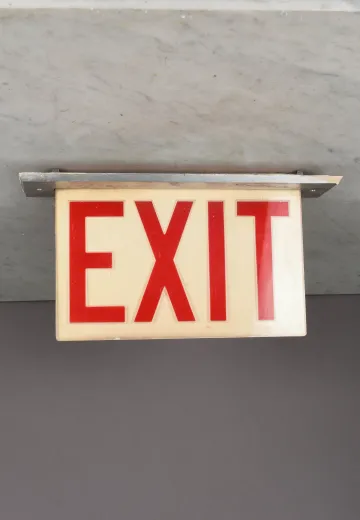 Non Electric Single Sided Ceiling Mount Exit Sign
