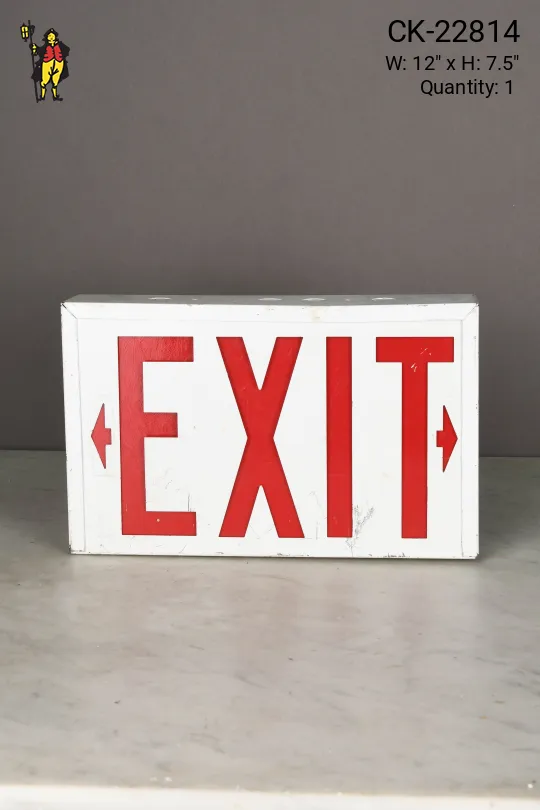 Metal Single Sided Wall Mount Exit Sign