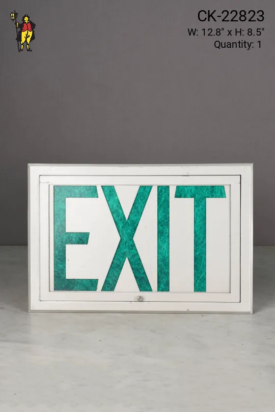 Metal & Green Font Single Sided Ceiling/Wall Mount Exit Sign