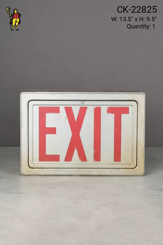 Single Sided Wall Mounted Metal Exit Sign