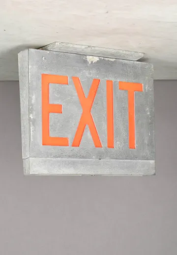 Metal Single Sided Ceiling Mount Exit Sign
