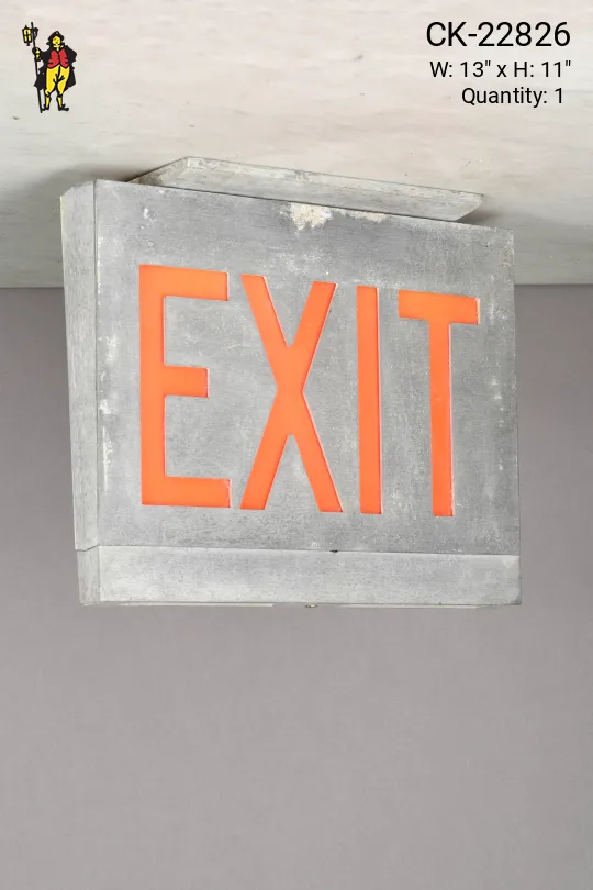 Metal Single Sided Ceiling Mount Exit Sign