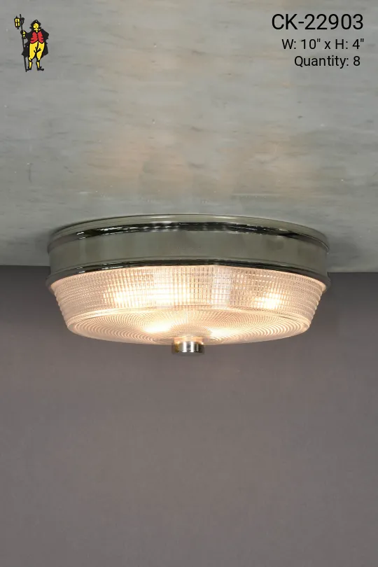 Textured Glass 10" Flush Mount Fixture
