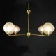Four Light Glass Globe Shaded Chandelier #0