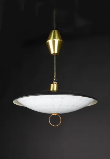 Black & Brass Pull Down Hanging Fixture