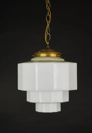 Octagonal Step Glass Hanging Globe