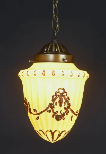 Painted Acorn Hanging Glass Globe