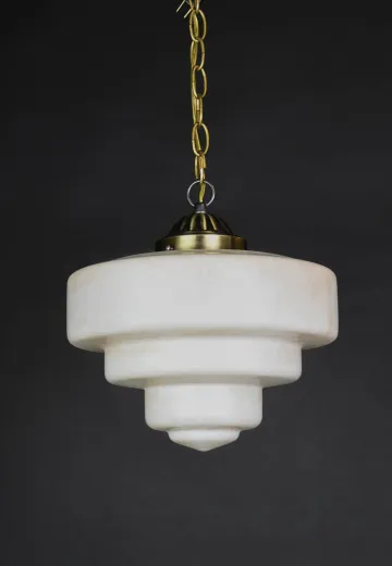 12" Step Glass Globe Hanging Pendant