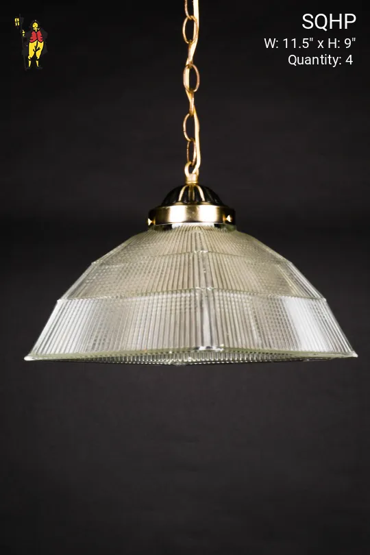 11.5" Hanging Halophane Pendant