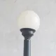 Eight Foot Lamp Post w/White Globe Head #0