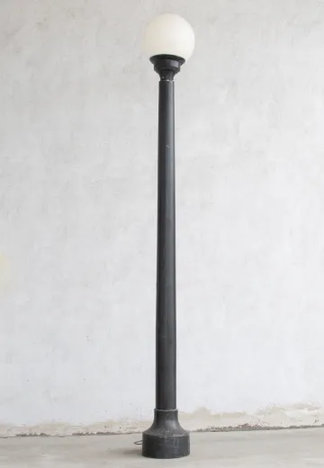 Eight Foot Lamp Post w/White Globe Head