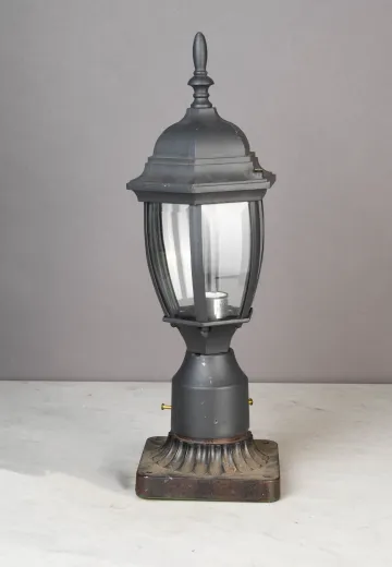 Black Newel Post Lantern