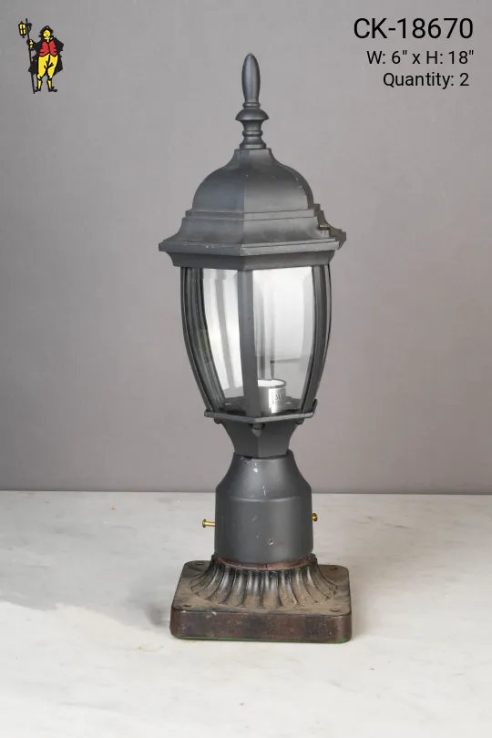 Black Newel Post Lantern
